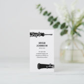 Personalisierte Oboe Geschäfts-Karte Visitenkarte (Stehend Vorderseite)