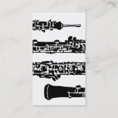 Personalisierte Oboe Geschäfts-Karte Visitenkarte (Rückseite)