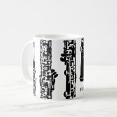 Personalisierte Oboe Kaffee-Tasse Kaffeetasse (Vorderseite Links)