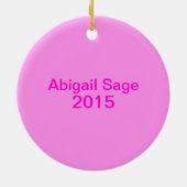 Personalisierte OBX Außenbänke NC Strand Pink Flor Keramik Ornament (Hinten)