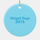 Personalisierte OBX Außenbanken NC Floral Blue Bea Keramik Ornament (Hinten)