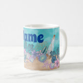 Personalisierte Ocean Beach Kaffee Tasse (VorderseiteRechts)