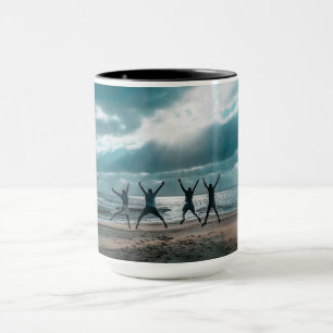 Personalisierte Ocean Beach View Scene Geschenk fü Tasse