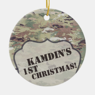 Personalisierte OCP-Camouflage der XMAS-Zierarmee Keramik Ornament