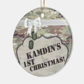 Personalisierte OCP-Camouflage der XMAS-Zierarmee Keramik Ornament (Links)