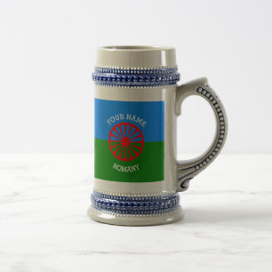 Personalisierte offizielle Romany-Sinti und Bierglas
