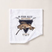 Personalisierte Ofishalalmüde Funny Retirement Badhandtuch Set (Waschlappen)