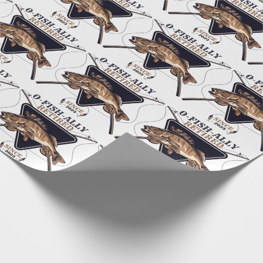 Personalisierte Ofishalalmüde Funny Retirement Geschenkpapier (Ecke)