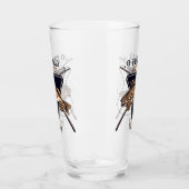 Personalisierte Ofishalalmüde Funny Retirement Glas (Links)