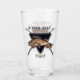 Personalisierte Ofishalalmüde Funny Retirement Glas