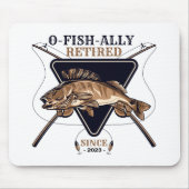 Personalisierte Ofishalalmüde Funny Retirement Mousepad (Vorne)