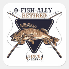 Personalisierte Ofishalalmüde Funny Retirement Quadratischer Aufkleber