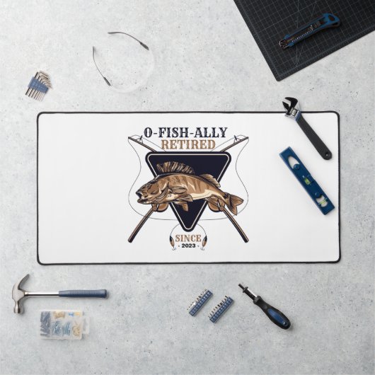 Personalisierte Ofishalalmüde Funny Retirement Schreibtischunterlage (Arbeitsplatz)