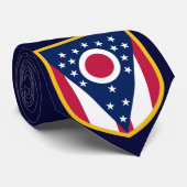 Personalisierte Ohio-Flagge Krawatte (Gerollt)