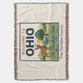 Personalisierte Ohio-Wurfdecke Decke (Vorderseite Vertikal)