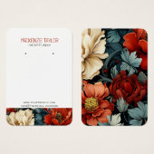 Personalisierte Ohrensichtkarte mit roter Blume (Vorne & Hinten)
