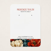 Personalisierte Ohrensichtkarte mit roter Blume (Vorderseite)