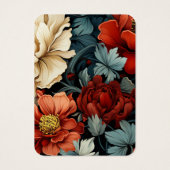 Personalisierte Ohrensichtkarte mit roter Blume (Rückseite)
