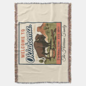Personalisierte Oklahoma-Wurfdecke Decke (Vorderseite Vertikal)