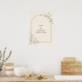 Personalisierte Oliven-Botanik-Karten und Geschenk Poster (Küche)