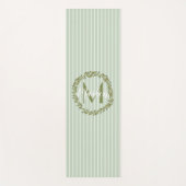 Personalisierte Olivenkranz-Monogramm Yogamatte (Vorderseite)