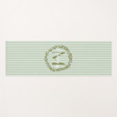 Personalisierte Olivenkranz-Monogramm Yogamatte (Vorderseite (Horizontal))