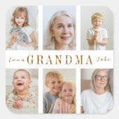 Personalisierte Oma-Aufkleber | Benutzerdefinierte Quadratischer Aufkleber (Vorderseite)