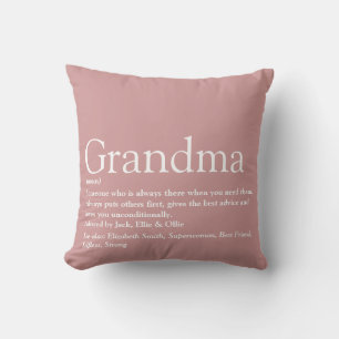 Personalisierte Oma Definition Dusty Rose Rosa Kissen