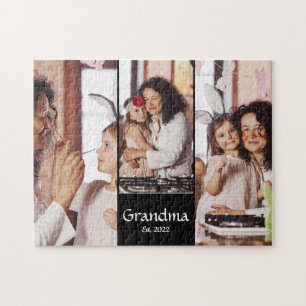 Personalisierte Oma Established 3-Foto-Collage Puzzle