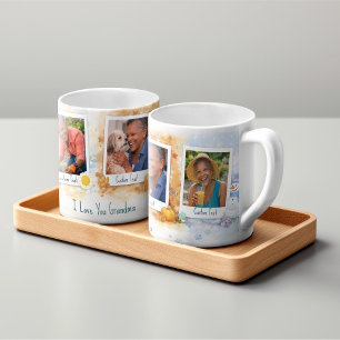 Personalisierte Oma-Foto-Collage-Wasserfarbe Jumbo-Tasse