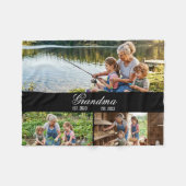 Personalisierte Oma-Fotocollage-Decke Fleecedecke (Vorderseite (Horizontal))
