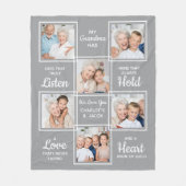 Personalisierte Oma-FotoCollage Fleecedecke (Vorderseite)