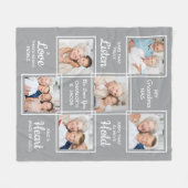 Personalisierte Oma-FotoCollage Fleecedecke (Vorderseite (Horizontal))