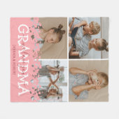 Personalisierte Oma-FotoCollage Fleecedecke (Vorderseite (Horizontal))