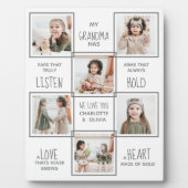Personalisierte Oma FotoCollage Großmutter Fotoplatte (Vorderseite)