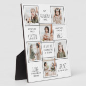 Personalisierte Oma FotoCollage Großmutter Fotoplatte (Seite)