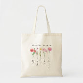Personalisierte Oma-Garten-Geburtsblumen  Tragetasche (Vorne)