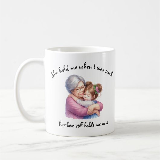 Personalisierte Oma Hug Klassische Tasse, 325 ml Kaffeetasse (Links)