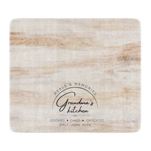 Personalisierte Oma-Küche aus Holz Schneidebrett (Vorderseite)