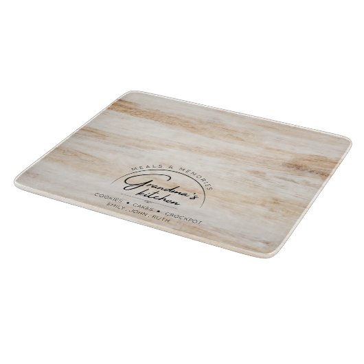 Personalisierte Oma-Küche aus Holz Schneidebrett (Ecke)