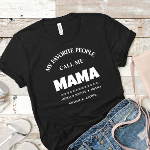 Personalisierte Oma mit Namen Mama T-Shirt