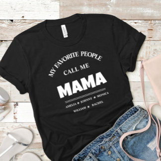 Personalisierte Oma mit Namen Mama T-Shirt