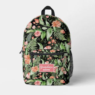 Personalisierte Oma Muttertag Schwarz Bedruckter Rucksack