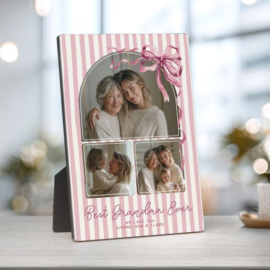 Personalisierte Oma-Muttertags-Fotocollage-Schleif Fotoplatte