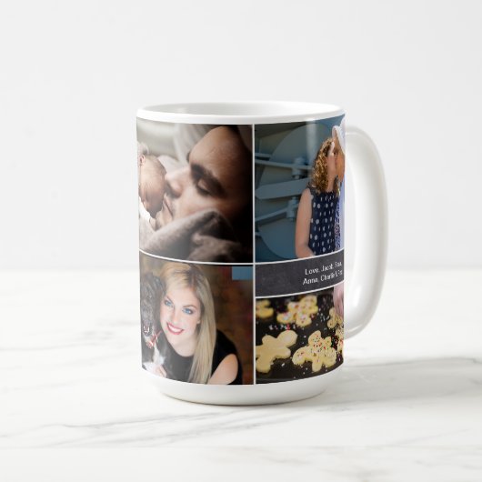 Personalisierte Oma Name FotoCollage Kaffeetasse (VorderseiteRechts)