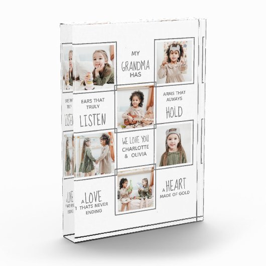 Personalisierte Oma Picture Collage Großmutter Fotoblock (Links)