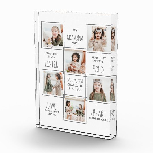 Personalisierte Oma Picture Collage Großmutter Fotoblock (Rechts)