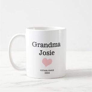 Personalisierte Oma, Rosa Herz Neue Baby-Foto Kaffeetasse