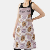 Personalisierte Oma-Schürze Kawaii Cookie Gingham  Schürze (InSitu)