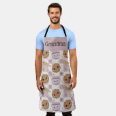 Personalisierte Oma-Schürze Kawaii Cookie Gingham  Schürze (Getragen)
